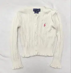 Ralph Lauren ホワイト カーディガン 100cm 3T
