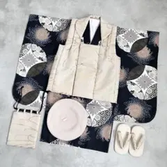 [ネイビー]被布セット　男の子　七五三　3歳