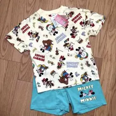 「新品タグ付き」しまむら　ディズニー　半袖半ズボン　セットアップ　110
