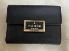 【KATE SPADE】ケイトスペード ウォレット 二つ折り財布　黒　ブラック