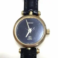 GUCCI レディース 腕時計 クォーツ ブラック ゴールドのサムネイル