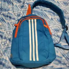 adidas ボディバッグ 青 オレンジ ストライプ