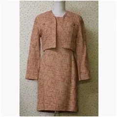 SUGARシュガー コットン混ミックス織 ジャケット＋ワンピース