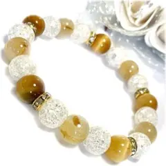 ゴールデンタイガーアイ＊ルチルクォーツ＊パワーストーンブレスレット