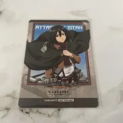 進撃の巨人 カラオケの鉄人 鉄人セット ミニフォト風 カード ミカサ