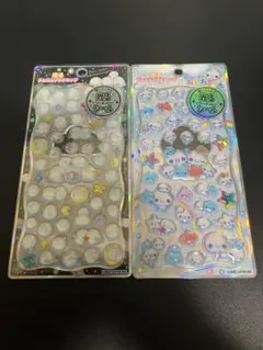 光るジュエルプチドロップシール　シマエナガ　あわわちゃん