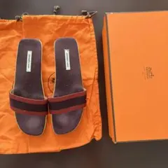 現品のみ！エルメス オアジス サンダル ゴールド ブラウン 37 - メルカリ
