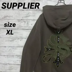 SUPPLIER サプライヤー スタッズクロスフーディ パーカー XL