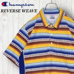 Champion REVERSE WEAVE ポロシャツ　総柄
