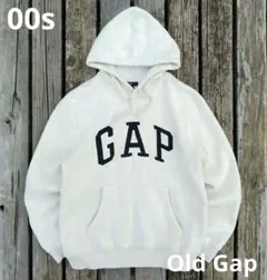 00s Old Gap パーカー アーチロゴ刺繍　短丈