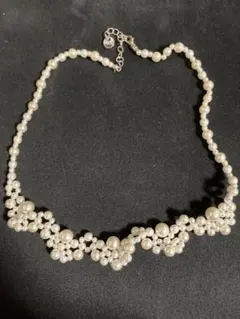 earth music&ecology パールネックレス 波状デザイン