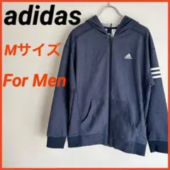 セール❣️美品❣️ アディダス　メンズ　スポーツ　ゴルフ　ネイビー　パーカー　M