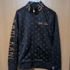 Karl Kani カールカナイ 総柄 トラックジャケット 黒 金刺繍 Y2K