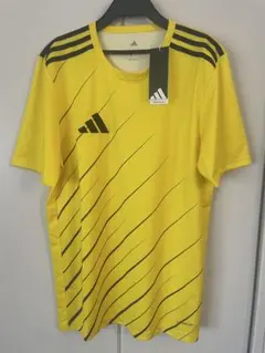adidas サッカー　トレーニングウェア　プラクティス　黄　ストライプ シャツ