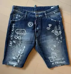 美品 DSQUARED2 denim shorts custom ペイントデニムのサムネイル