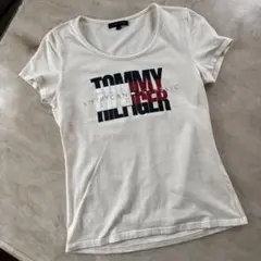 TOMMY HILFIGER ロゴプリント Tシャツ アイボリー M