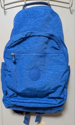 【中古美品】キプリング　リュック　ナイロン　鮮やかなブルー