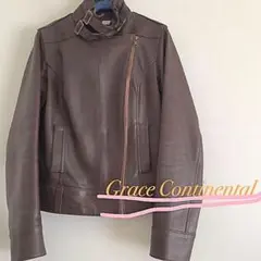 ブラウン レザージャケット