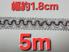 02-09 ブレード 5m 約1.8cm幅 シルバー　手芸　手芸用リボン