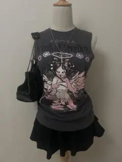 平成ギャル　y2k グランジ　タンクトップ　Tシャツ