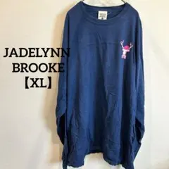 JADELYNN BROOKE 【XL】ネイビー 長袖 Tシャツ 大きめサイズ