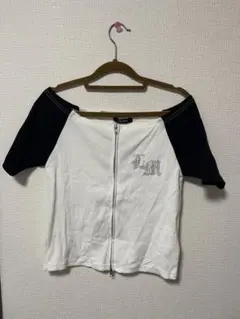 CHIP CLIP オフショルダー ジップアップ トップス