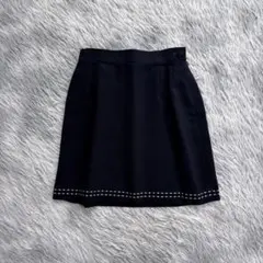 【ROPE】膝丈スカート ステッチ刺繍 上品 きれいめ オフィス 63-90cmのサムネイル