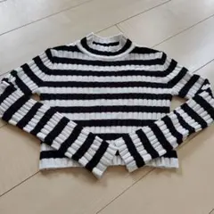 ジーユー　ラメボーダーニット　М