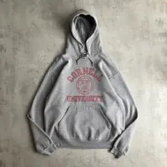 ジャージーズ 3段カレッジロゴ パーカー フーディ グレー コーネル大学