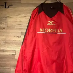 MIZUNO　MORELIA　ピステ　裏地/プルオーバー/赤/黒/ゴールド　L