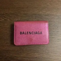 BALENCIAGA 三つ折り財布 メタリックピンク　バレンシアガ