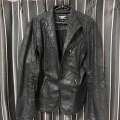 トルネードマート　クロコ型押しコーティング加工ジャケット