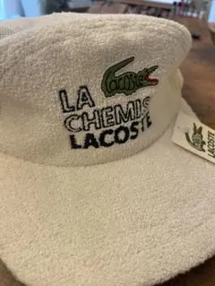 LACOSTE 刺繍ロゴ キャップ ホワイト　キャップ