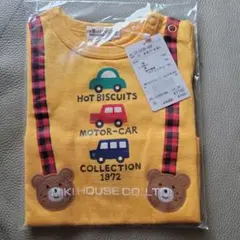 Miki House 車とクマの長袖カットソー 70