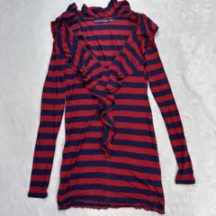 ラルフローレン　ボーダーカットソー　レッド/ネイビー　XSサイズ