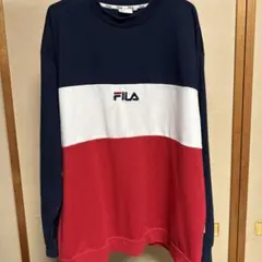FILA トレーナー XL ネイビー/ホワイト/レッド