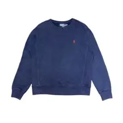【M】90s ポロ・ラルフローレン 無地 スウェット トレーナー ネイビー