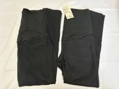 【新品タグ付きあり】マタニティ（産後も履ける）レギンスパンツ S 黒 2点セット