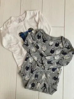 GAP ギャップ　ロンパース  2枚セット　グレー　ホワイト　80cm〜90cm
