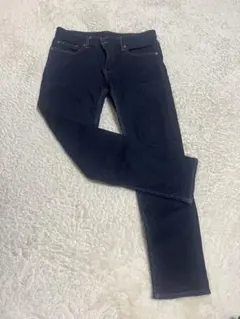 GU ダークブルー スリムフィットデニムパンツ