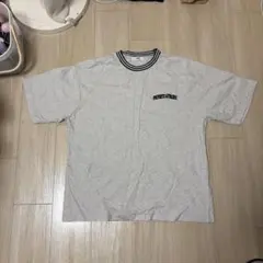 WEGO 半袖Tシャツ グレー ロゴ刺繍