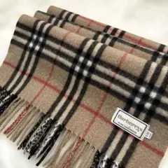 Burberry マフラー　カシミヤ100% アイボリー　美品 BURBERRY（バーバリー） GIANT CHECK CASHMERE SCARF GIANT ICON