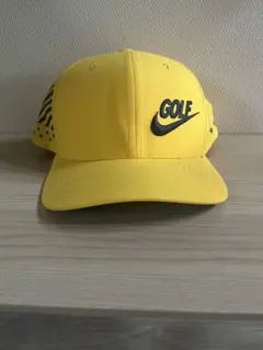 【美品】ナイキゴルフ キャップ 黄色両側マーク付き