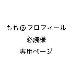 もも@プロフィール必読様専用ページ