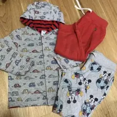 ベビーギャップくまみみつきカーディガンレギンス長ズボン3枚セット男の子向け秋