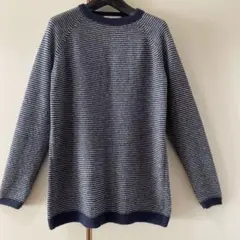 Golden Bear ネイビーとホワイトストライプニットセーター