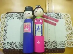 創作こけし 雛人形 ペア 伝統工芸品のサムネイル