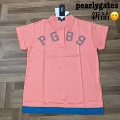 新品♡パーリーゲイツ♡ポロシャツ♡サーモンピンク♡S