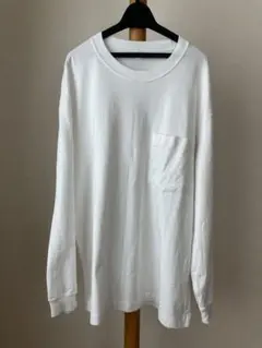 ユニクロ ウォッシュコットンクルーネックTシャツ（長袖） ホワイト色 XLサイズ