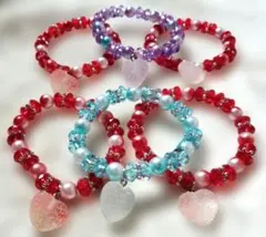 カジュアルハートブレスレットセット